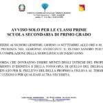 Avviso ai genitori degli alunni